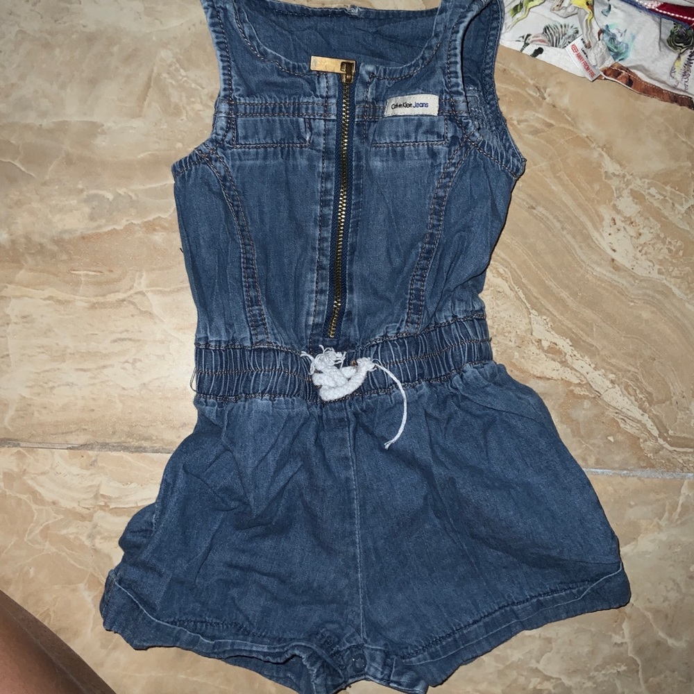 Calvin Klein Jean denim jumper 12m wrinkled